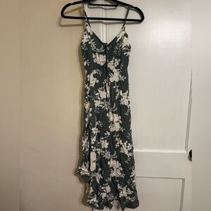 Floral Green Maxi Dress